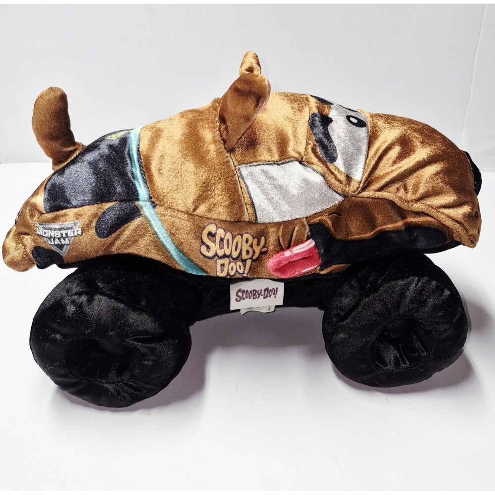 Scooby-Doo Monster Jam Plush 14" Monster Truck Stuffed Toy Feld Pillow Vehicle